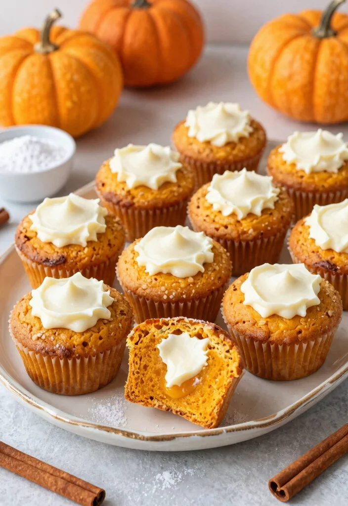 16 Pumpkin Sourdough Muffins Ideas for a Soft, Spiced Breakfast - 11. Pumpkin Sourdough Muffins with Cream Cheese Filling 1