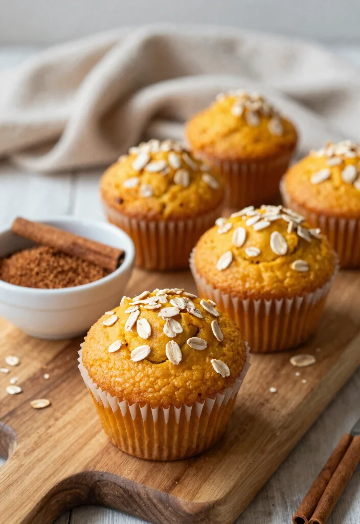 16 Pumpkin Sourdough Muffins Ideas for a Soft, Spiced Breakfast - 2. Pumpkin Spice and Oat Muffins 1