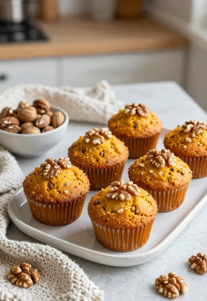 16 Pumpkin Sourdough Muffins Ideas for a Soft, Spiced Breakfast - 4. Nutty Pumpkin Sourdough Muffins 1