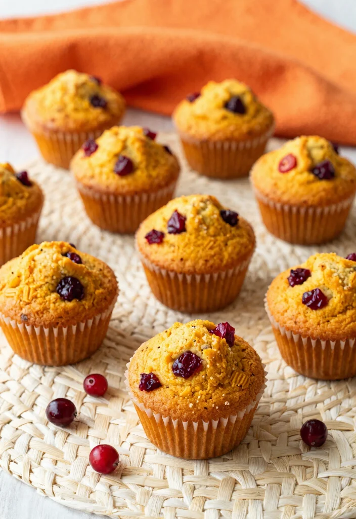 16 Pumpkin Sourdough Muffins Ideas for a Soft, Spiced Breakfast - 7. Pumpkin Cranberry Sourdough Muffins 1