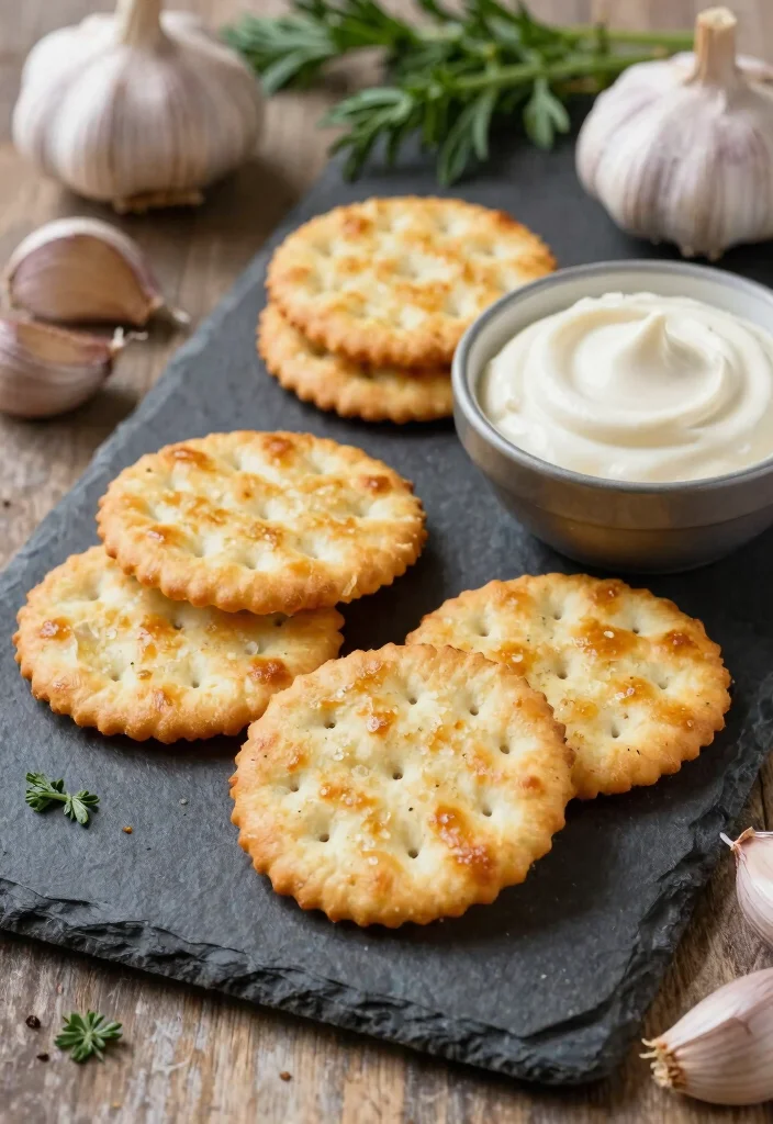 16 Sourdough Discard Crackers Recipes: Crispy Zero Waste Snacks - 13. Savory Garlic and Onion Crackers 1