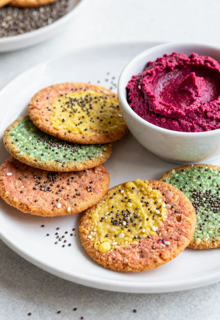 16 Sourdough Discard Crackers Recipes: Crispy Zero Waste Snacks - 8. Beet and Chia Seed Crackers 1