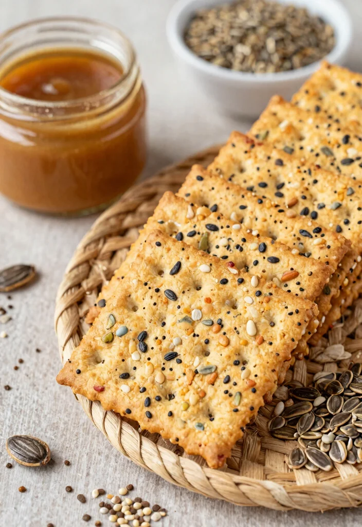 16 Sourdough Discard Crackers Recipes: Crispy Zero Waste Snacks - 9. Nutty Seed Crackers 1
