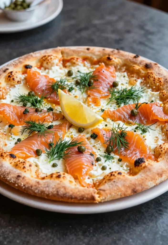 16 Sourdough Starter Pizza Dough Ideas for a Tangy Crispy Crust - 11. Smoked Salmon with Cream Cheese and Capers 1