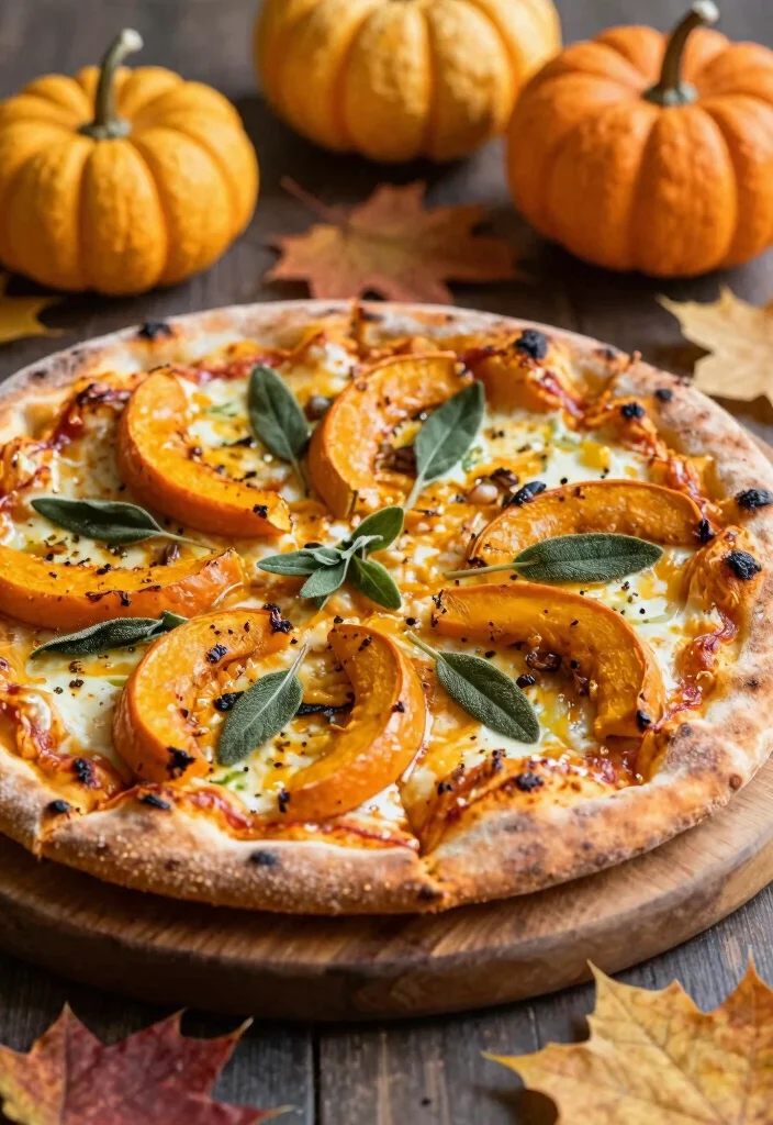16 Sourdough Starter Pizza Dough Ideas for a Tangy Crispy Crust - 15. Autumn Harvest with Squash and Sage 1
