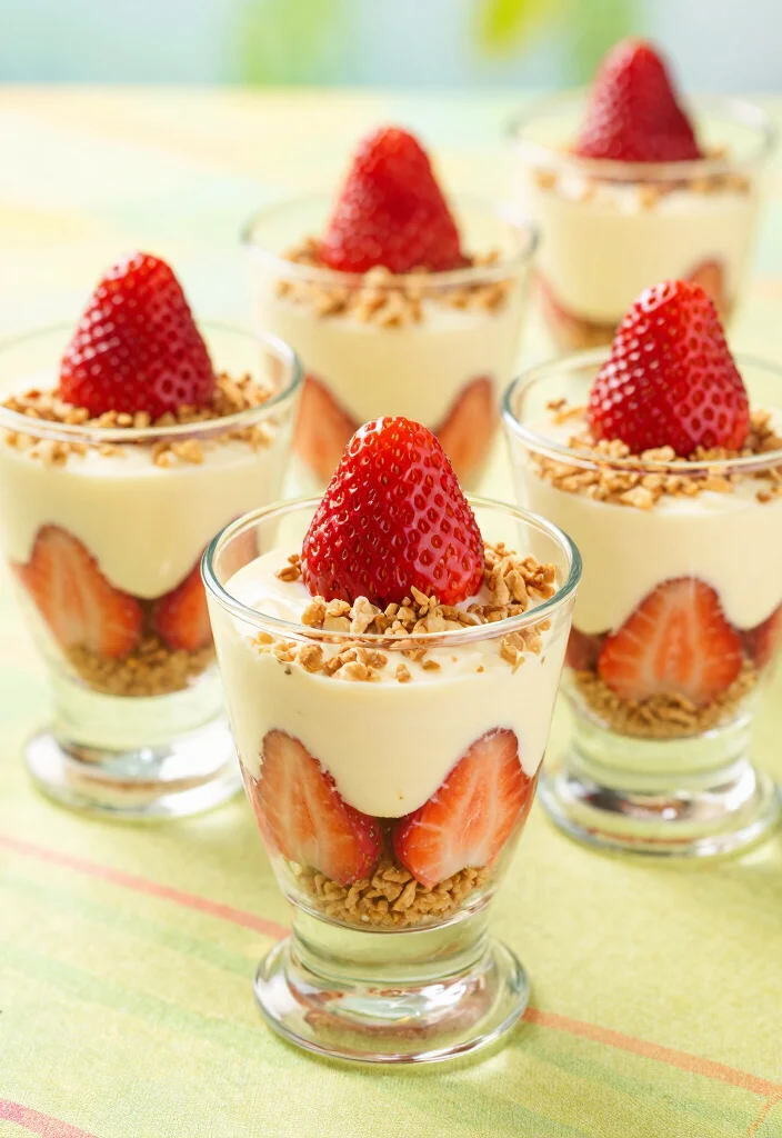 16 Strawberry Cheesecake Bites Ideas Sweet Party Desserts - 7. Strawberry Cheesecake Parfaits 1