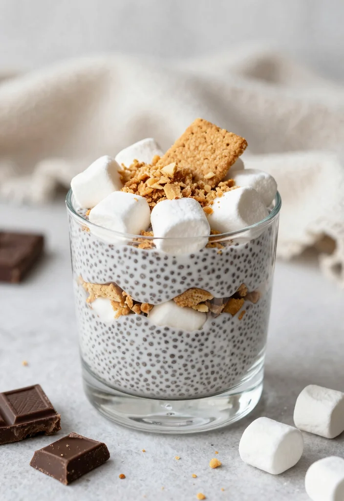 16 Vanilla Chia Pudding Ideas: Simple Creamy Base - 11. S'mores Chia Pudding 1