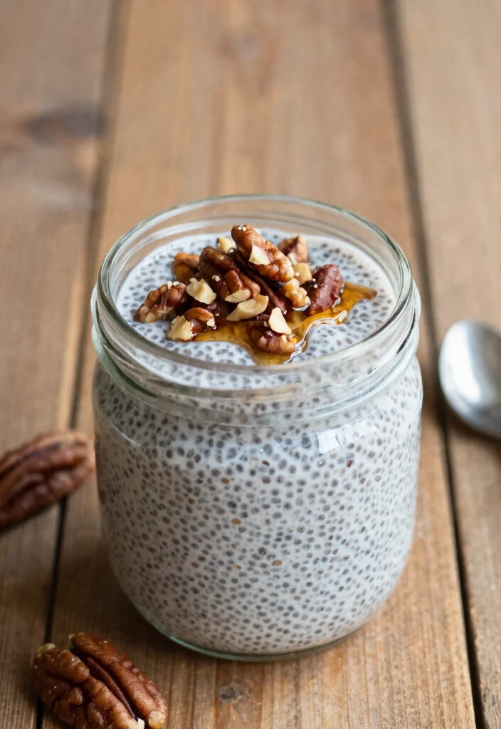 16 Vanilla Chia Pudding Ideas: Simple Creamy Base - 14. Maple Pecan Chia Pudding 1