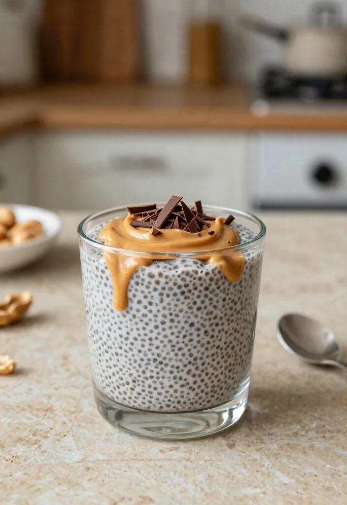 16 Vanilla Chia Pudding Ideas: Simple Creamy Base - 15. Peanut Butter Cup Chia Pudding 1
