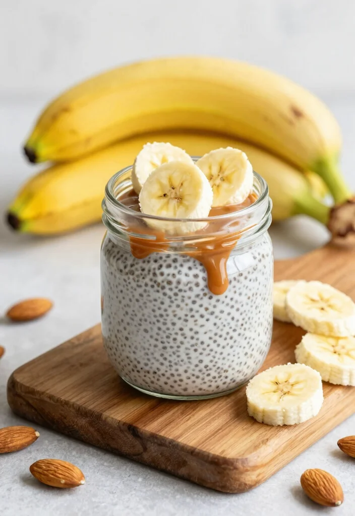 16 Vanilla Chia Pudding Ideas: Simple Creamy Base - 5. Nutty Banana Chia Pudding 1