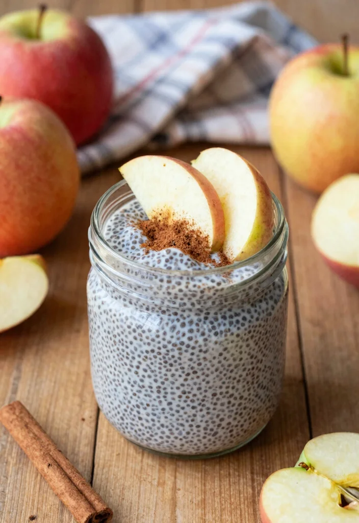 16 Vanilla Chia Pudding Ideas: Simple Creamy Base - 8. Apple Cinnamon Chia Pudding 1