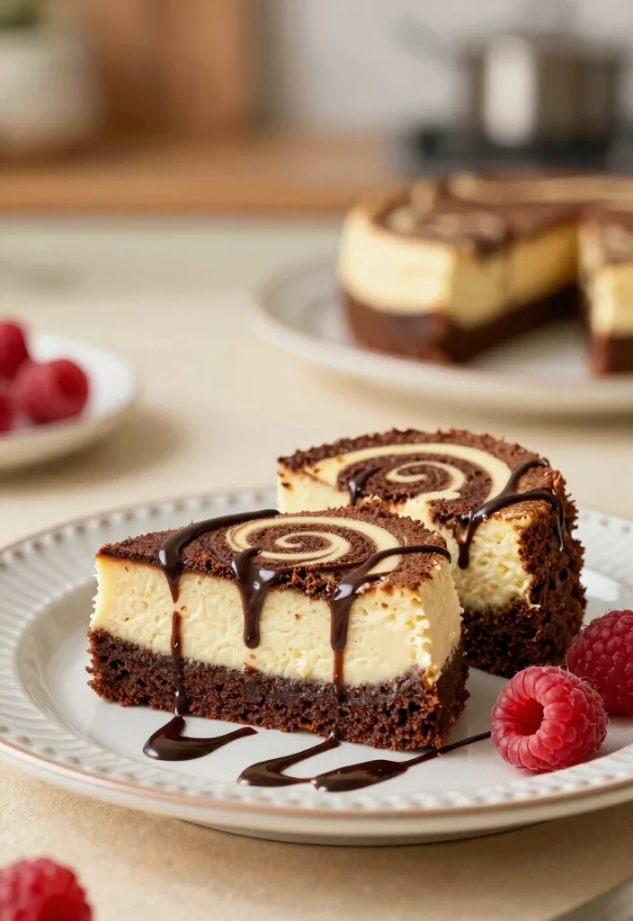 17 Brownie Mix Desserts Ideas: Easy Upgraded Treats - 5. Brownie Cheesecake Swirl 1