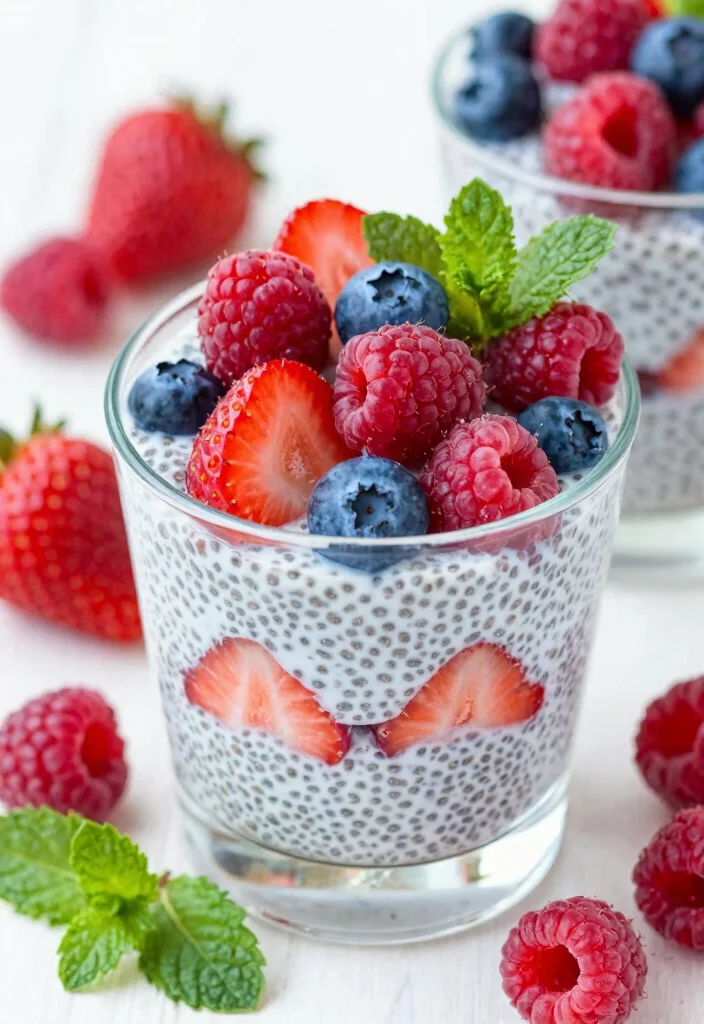 17 Chia Pudding Breakfast Ideas for Easy Healthy Starts - 4. Berry Medley Chia Pudding 1