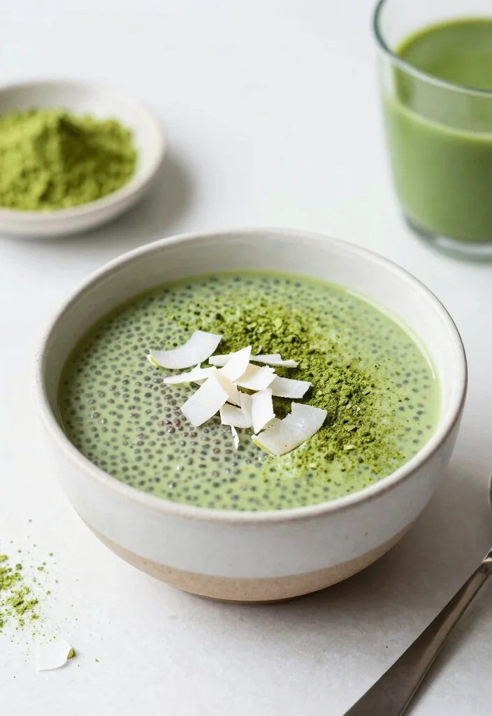 17 Chia Pudding Breakfast Ideas for Easy Healthy Starts - 5. Matcha Green Tea Chia Pudding 1