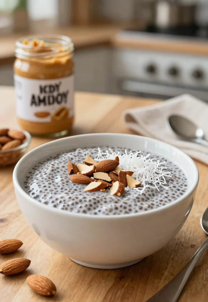17 Chia Pudding Breakfast Ideas for Easy Healthy Starts - 6. Almond Joy Chia Pudding 1