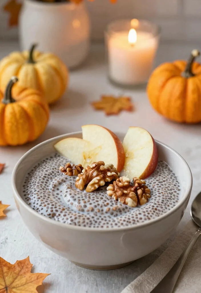 17 Chia Pudding Breakfast Ideas for Easy Healthy Starts - 8. Cinnamon Apple Chia Pudding 1