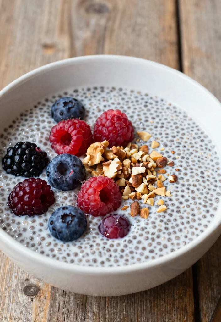 17 Chia Pudding Breakfast Ideas for Easy Healthy Starts - 9. Nutty Berry Chia Pudding 1