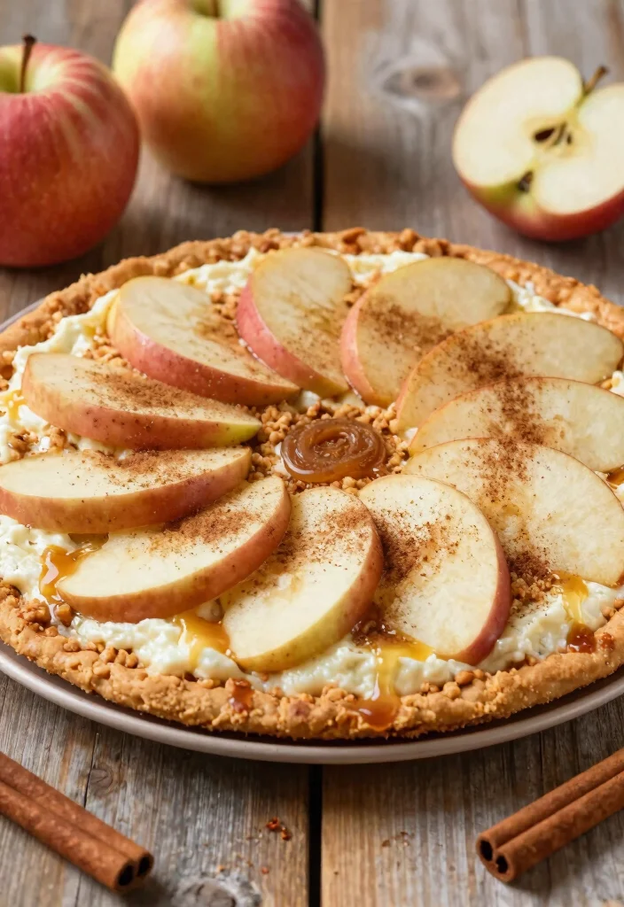 17 Easy Fruit Pizza Ideas Colorful Crowd Pleasers - 10. Apple Cinnamon Crunch 1