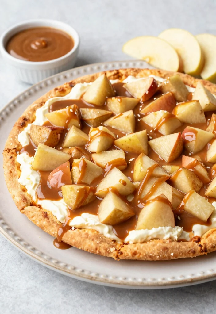 17 Easy Fruit Pizza Ideas Colorful Crowd Pleasers - 13. Caramel Apple Fruit Pizza 1