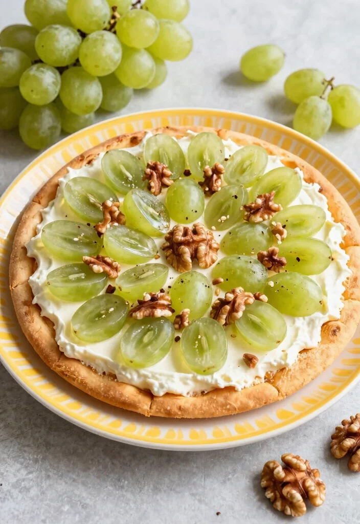17 Easy Fruit Pizza Ideas Colorful Crowd Pleasers - 17. Grape and Walnut Medley 1
