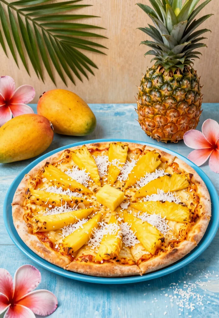 17 Easy Fruit Pizza Ideas Colorful Crowd Pleasers - 2. Tropical Paradise Pizza 1