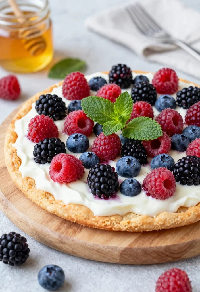 17 Easy Fruit Pizza Ideas Colorful Crowd Pleasers - 3. Berry Blast Pizza 1