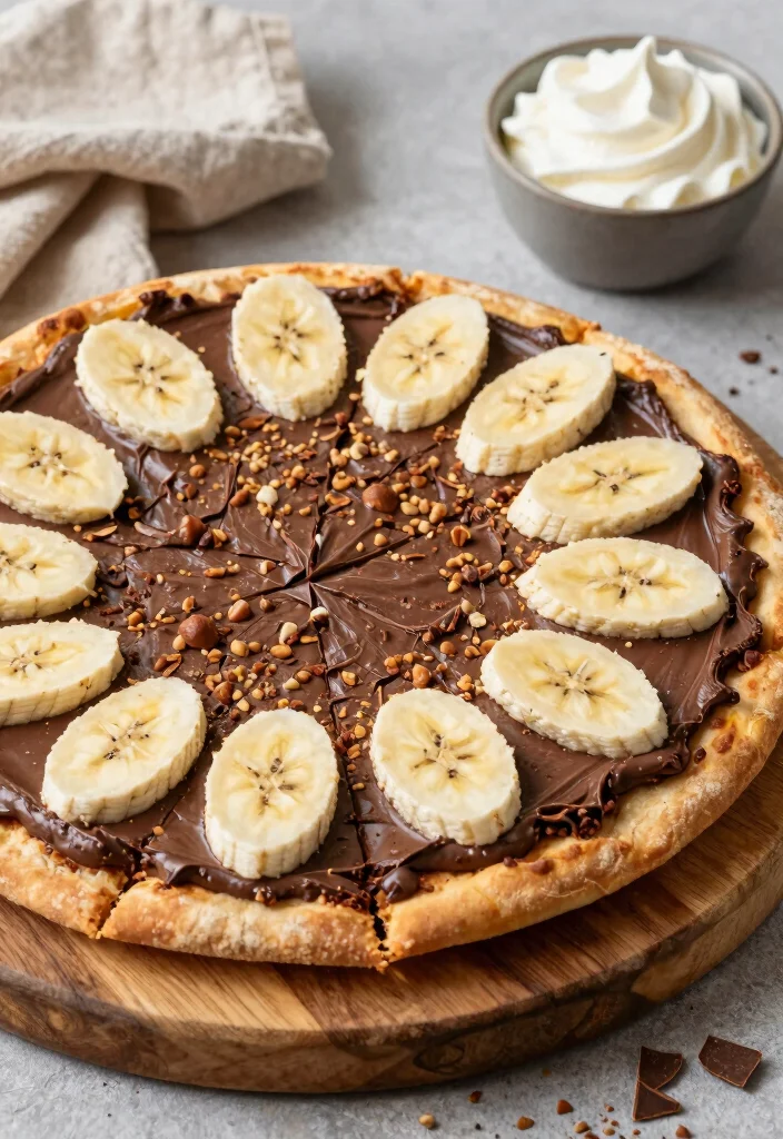 17 Easy Fruit Pizza Ideas Colorful Crowd Pleasers - 8. Chocolate Banana Bliss 1