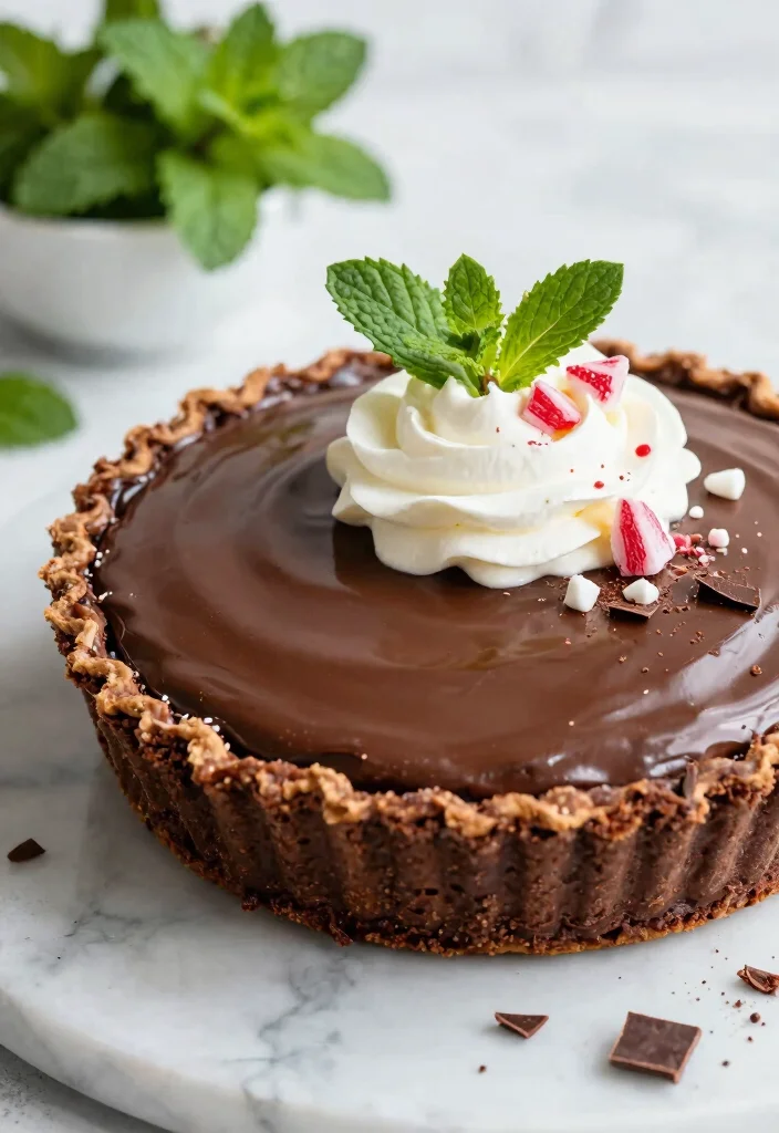 17 Fudge Brownie Pie Ideas: Rich Decadent Dessert - 2. Mint Chocolate Fudge Brownie Pie 1