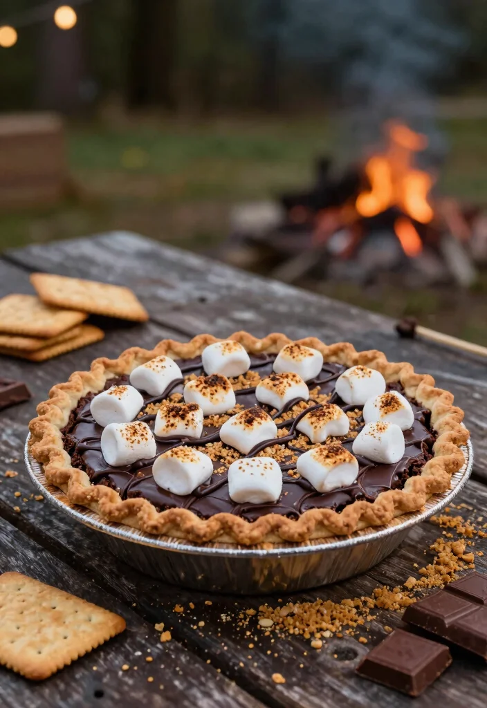 17 Fudge Brownie Pie Ideas: Rich Decadent Dessert - 4. S'mores Fudge Brownie Pie 1