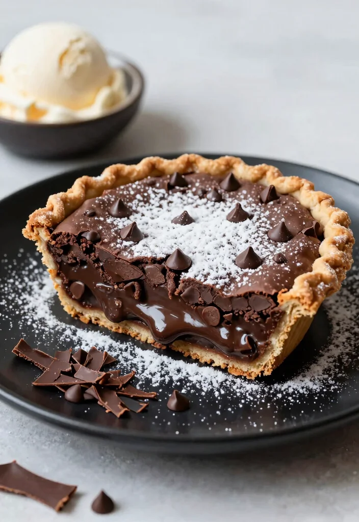 17 Fudge Brownie Pie Ideas: Rich Decadent Dessert - 9. Chocolate Chip Fudge Brownie Pie 1