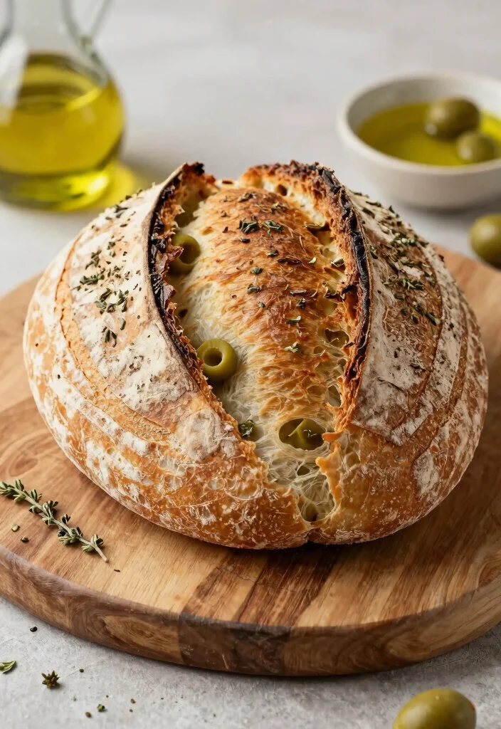17 Italian Herb and Cheese Sourdough Bread Ideas Bakery Style - 8. Olive and Herb Infusion 1