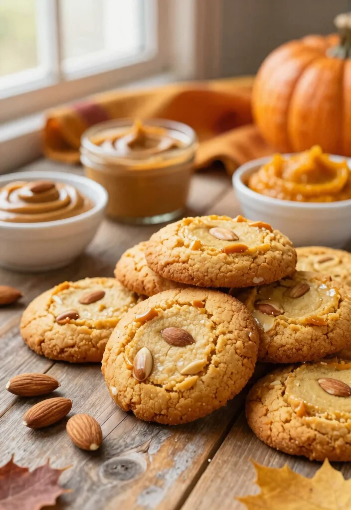 17 Pumpkin Cookie Recipe Ideas: Soft Spiced Fall Treats - 6. Pumpkin Almond Butter Cookies 1