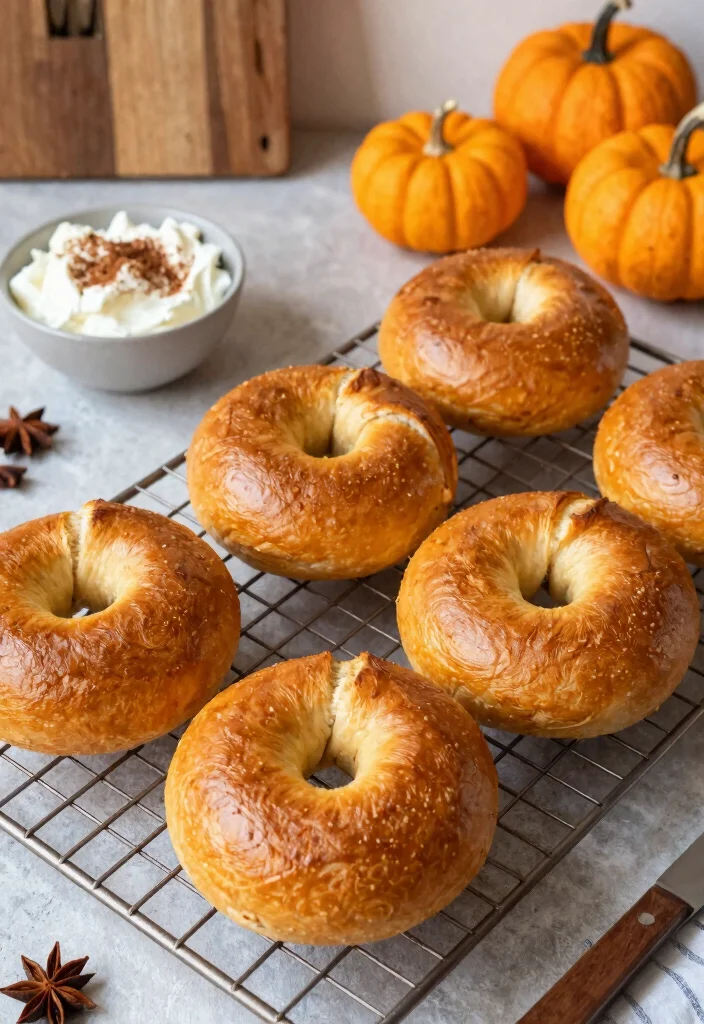 17 Pumpkin Spice Sourdough Bread Ideas Cozy Fall Loaves - 3. Pumpkin Spice Sourdough Bagels 1
