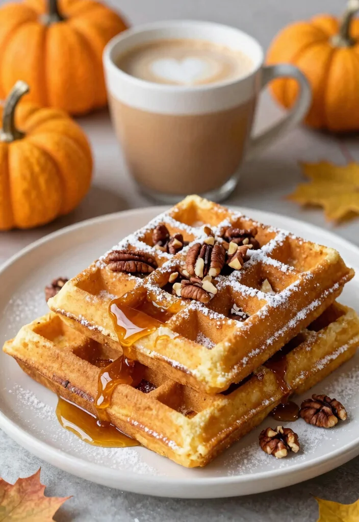 17 Pumpkin Spice Sourdough Bread Ideas Cozy Fall Loaves - 6. Pumpkin Spice Sourdough Waffles 1