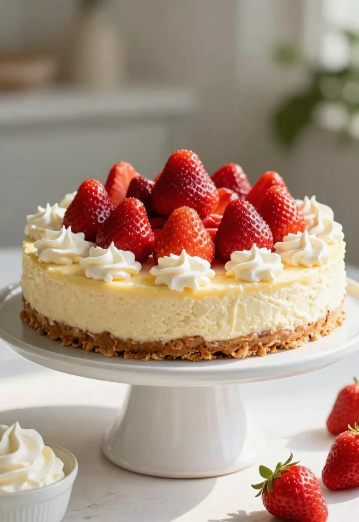 17 Strawberry Shortcake Cheesecake Ideas Fruity Creamy Layers - 1. Classic Strawberry Shortcake Cheesecake 1