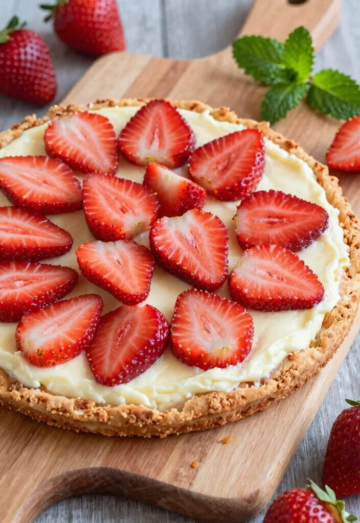17 Strawberry Shortcake Cheesecake Ideas Fruity Creamy Layers - 11. Strawberry Shortcake Cheesecake Pizza 1