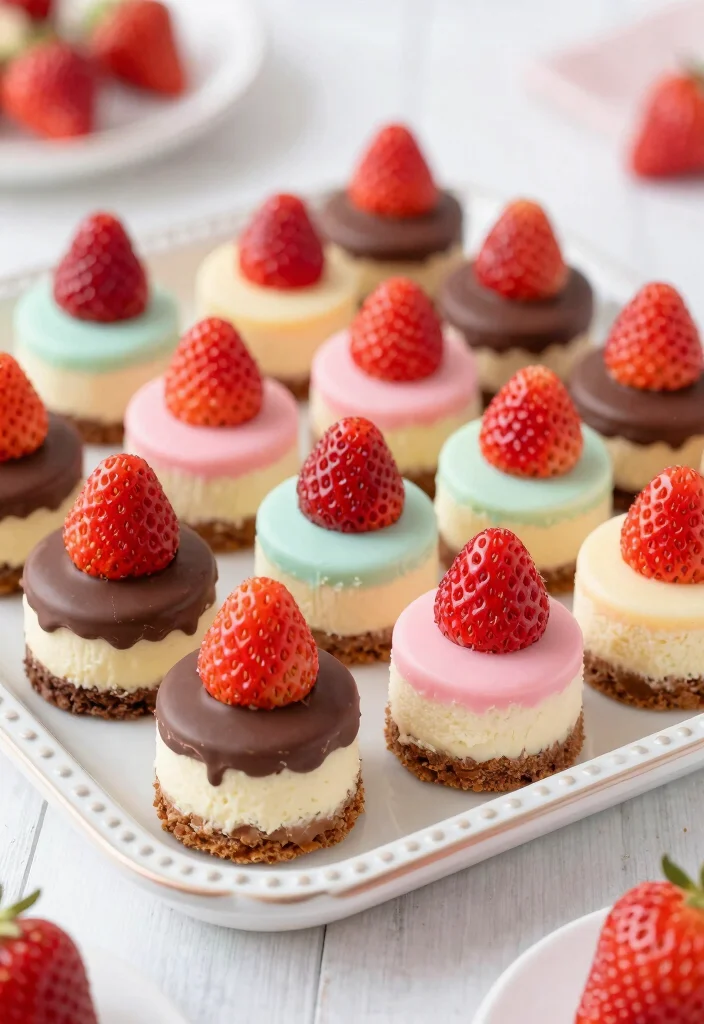 17 Strawberry Shortcake Cheesecake Ideas Fruity Creamy Layers - 15. Strawberry Shortcake Cheesecake Bites 1