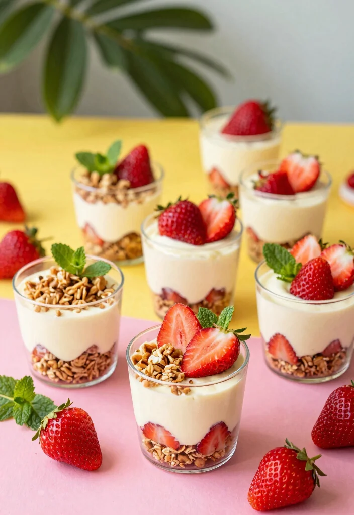 17 Strawberry Shortcake Cheesecake Ideas Fruity Creamy Layers - 2. No-Bake Strawberry Shortcake Cheesecake Cups 1