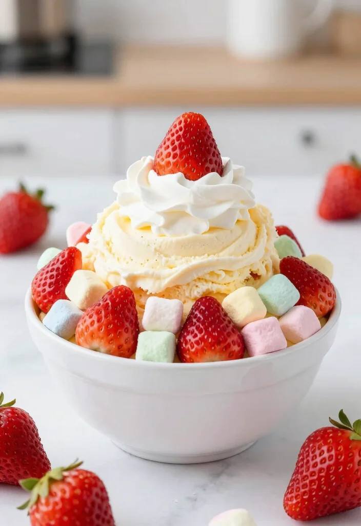 17 Strawberry Shortcake Cheesecake Ideas Fruity Creamy Layers - 9. Strawberry Shortcake Cheesecake Fluff 1