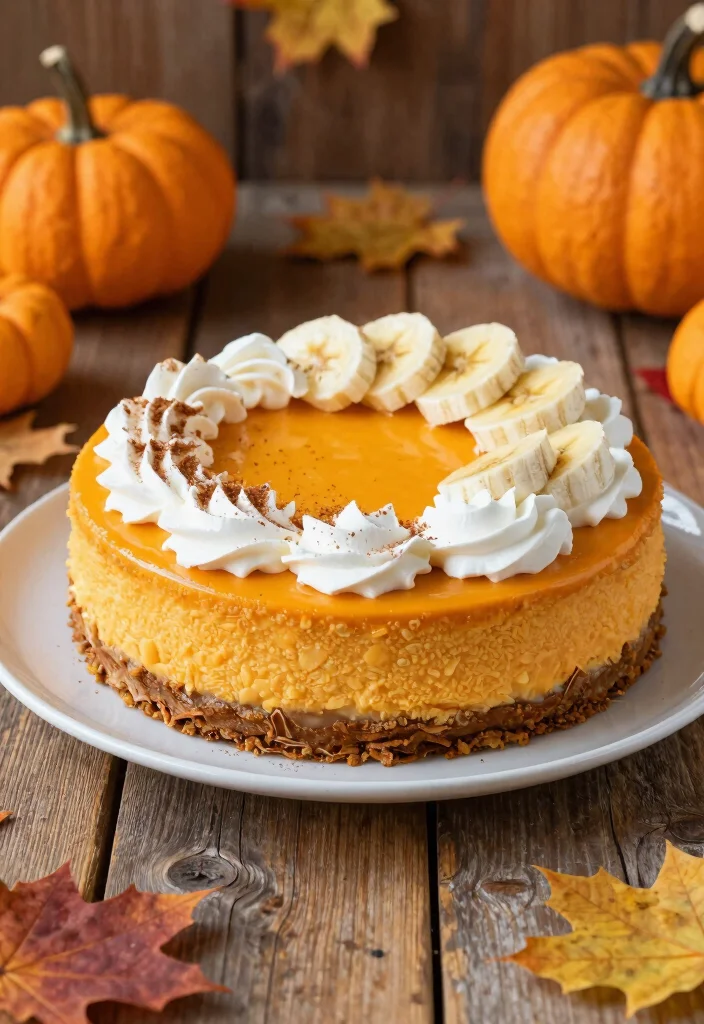 18 Banana Pudding Cheesecake Ideas: Creamy Southern Fusion - 11. Pumpkin Banana Pudding Cheesecake 1