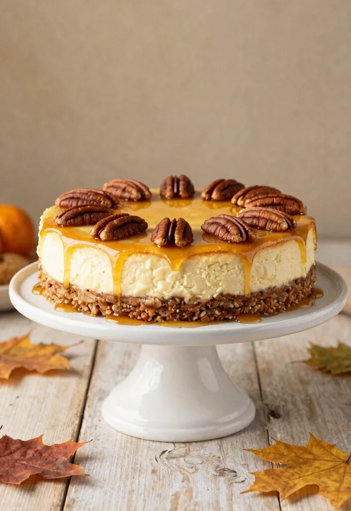 18 Fall Cheesecake Recipes Cozy Seasonal Flavors - 10. Nutty Maple Pecan Cheesecake 1