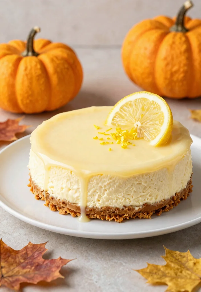 18 Fall Cheesecake Recipes Cozy Seasonal Flavors - 15. Lemon Pumpkin Cheesecake 1