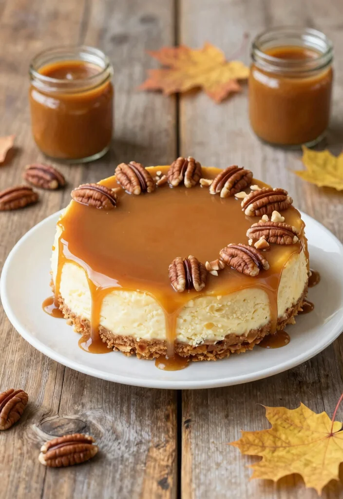 18 Fall Cheesecake Recipes Cozy Seasonal Flavors - 3. Caramel Pecan Cheesecake 1