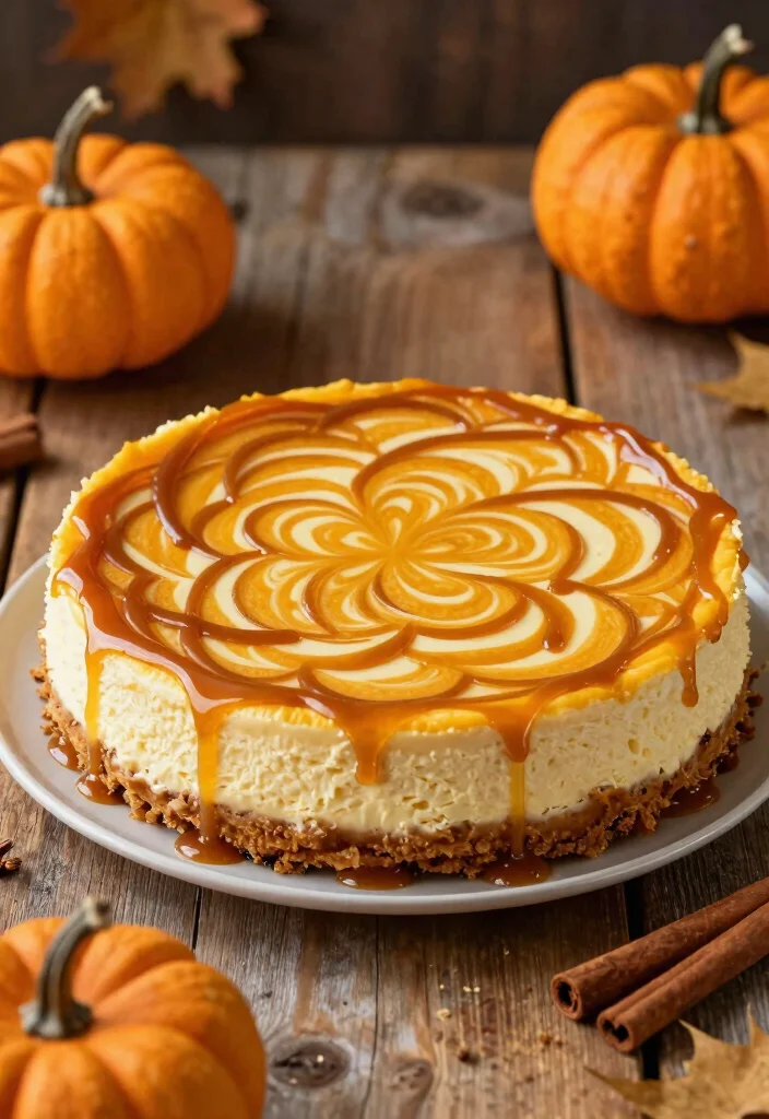 18 Fall Cheesecake Recipes Cozy Seasonal Flavors - 7. Pumpkin Swirl Cheesecake 1