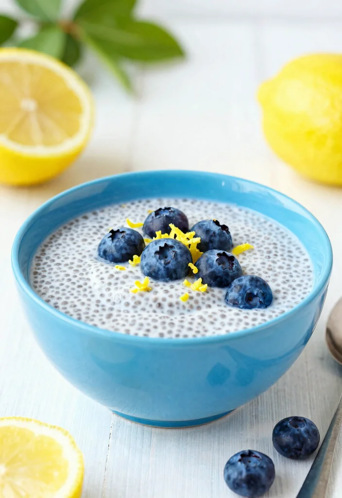 18 High Protein Chia Seed Pudding Ideas Filling Healthy Bowls - 13. Blueberry Lemon Chia Pudding 1