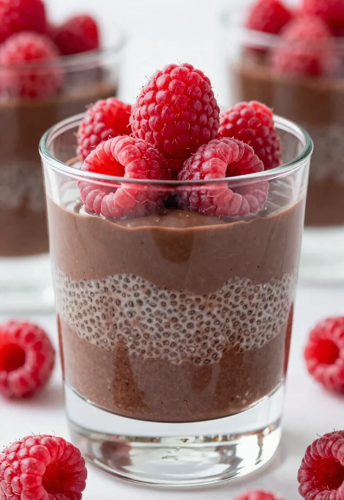 18 High Protein Chia Seed Pudding Ideas Filling Healthy Bowls - 17. Chocolate Raspberry Chia Pudding 1