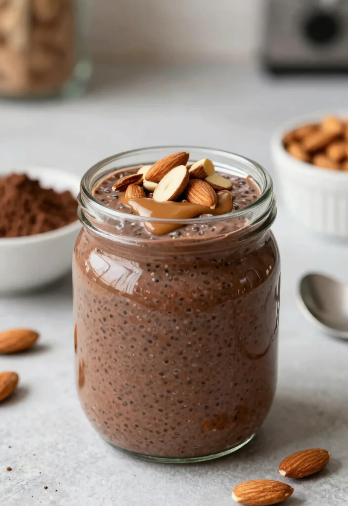 18 High Protein Chia Seed Pudding Ideas Filling Healthy Bowls - 2. Chocolate Almond Chia Pudding 1