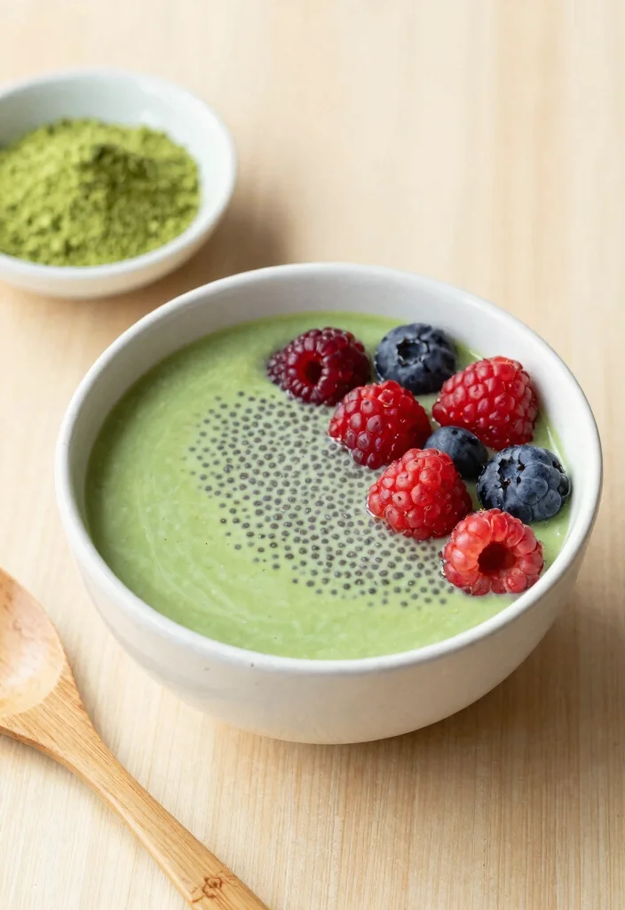 18 High Protein Chia Seed Pudding Ideas Filling Healthy Bowls - 3. Matcha Green Tea Chia Pudding 1
