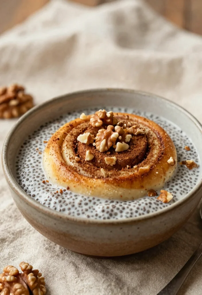 18 High Protein Chia Seed Pudding Ideas Filling Healthy Bowls - 8. Cinnamon Roll Chia Pudding 1
