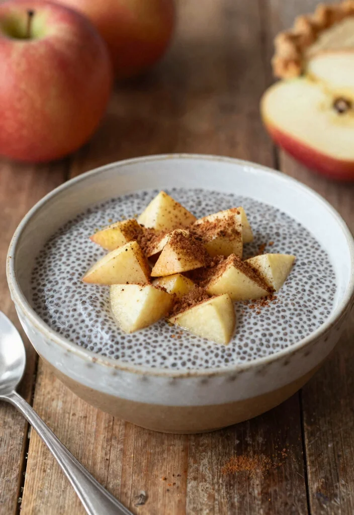18 High Protein Chia Seed Pudding Ideas Filling Healthy Bowls - 9. Apple Pie Chia Pudding 1